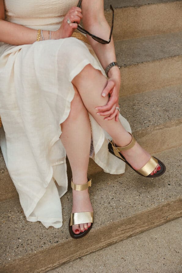 J.Crew sandals and tube dress 