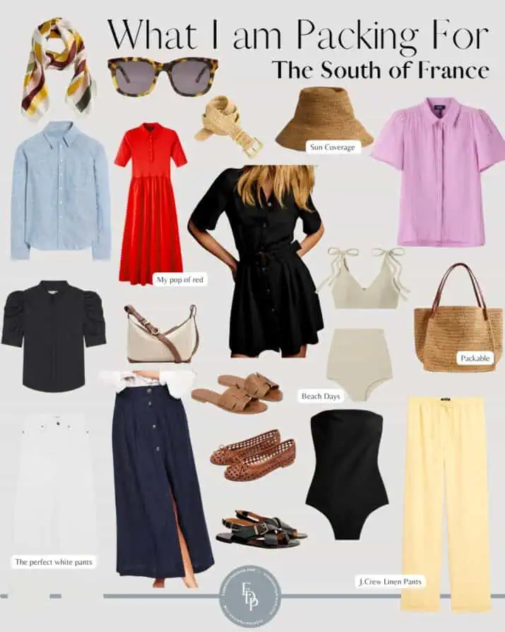 what I packed for the south of France 