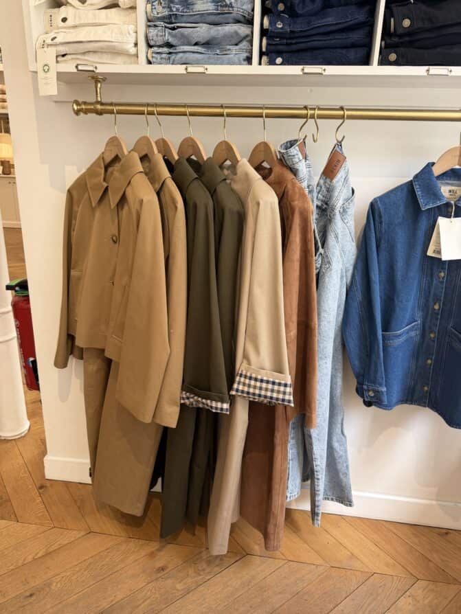 Paris Sézane trench options 