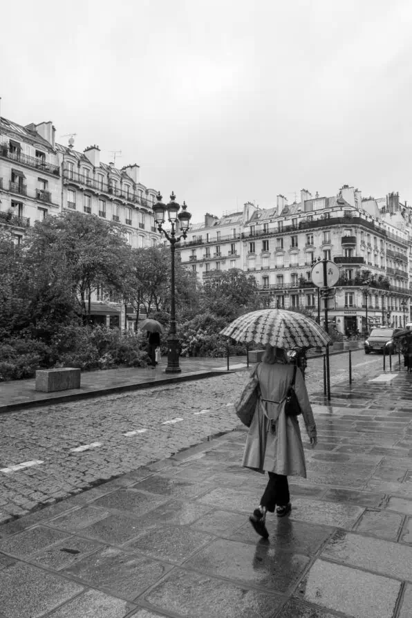what to wear in Paris when it rains 