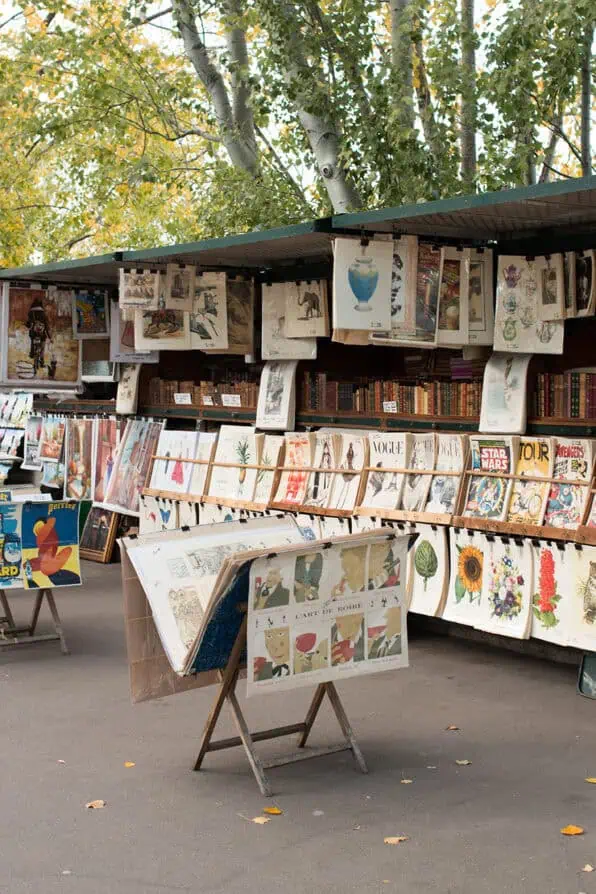 Paris november book stall vendors