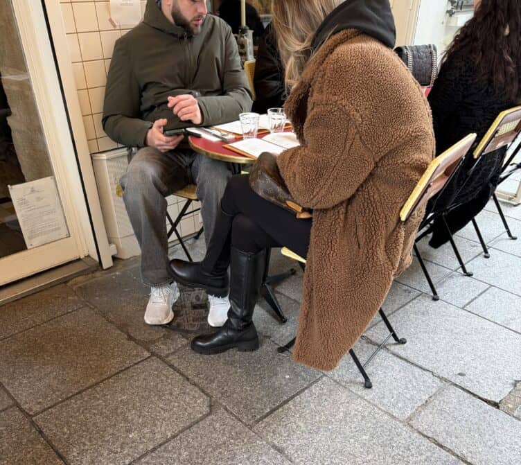 black tall boots Paris winter trends 