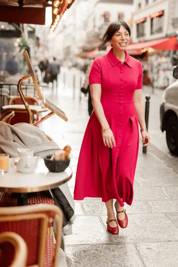 Boden pink dress Paris