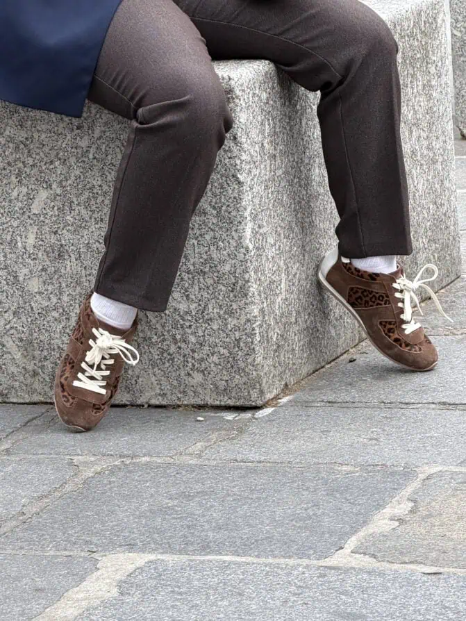 brown sambas Parisian what shoes to wear in Paris