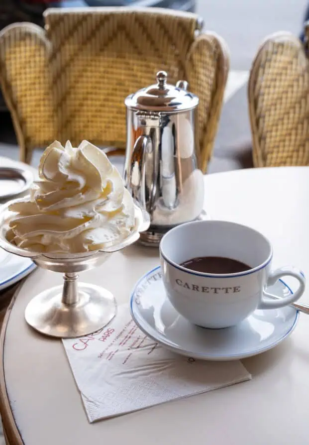 the best hot chocolate in Paris carette