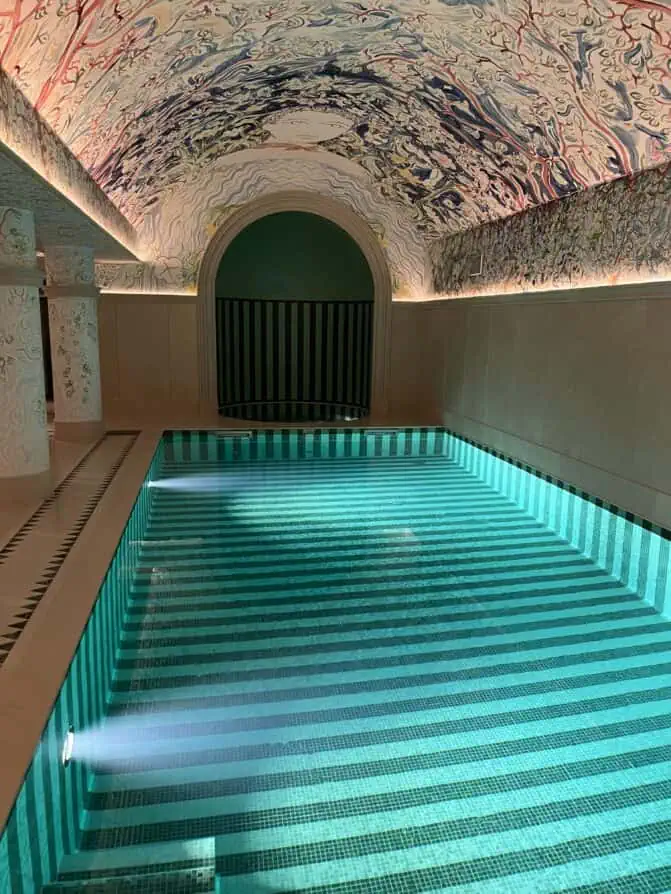 Grand Mazarin spa pool hidden gem at hotel in the Marais