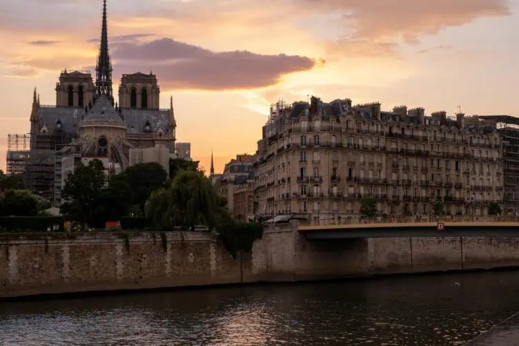 sunset in Paris