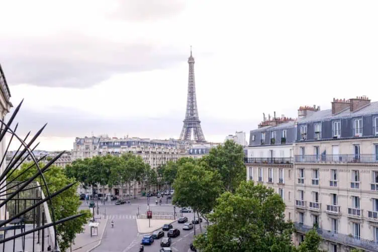Eiffel Tower summer view Paris