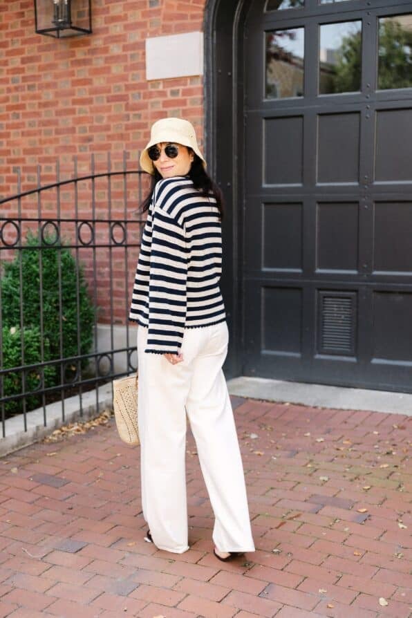 striped frame sweater 