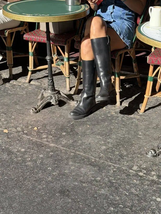 black boots Paris trend
