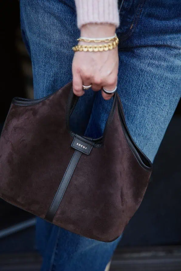 soeur brown suede bag Francophile gift guide